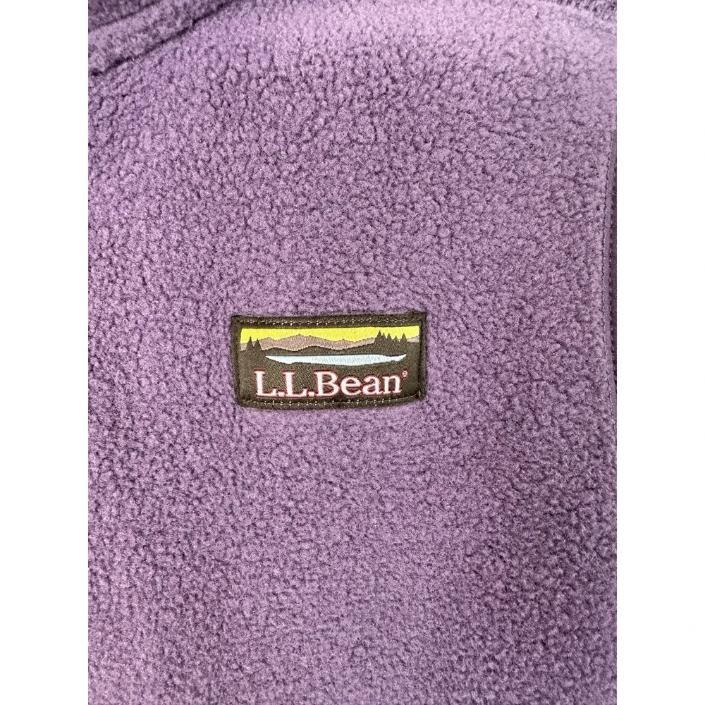 LL Bean Mountain Classic Women's S Fleece Vest Purple Lavender Full Zip Pockets - Picture 3 of 10